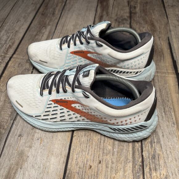 Brooks Adrenaline GTS 21 White Blue Orange Running Shoes Sneakers Womens Size 10 - Picture 3 of 15